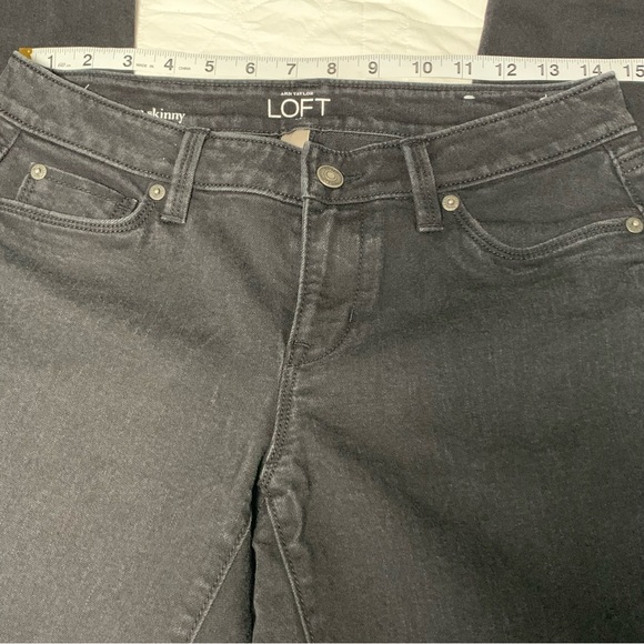 ANN TAYLOR LOFT Modern skinny ankle Black jeans Size 4 - Picture 10 of 12